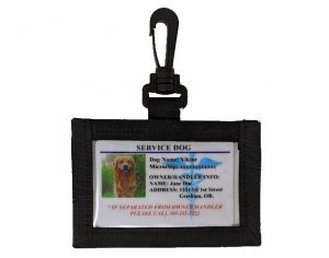 TWO SIDED CLIP-ON ID HOLDER HORIZONTAL