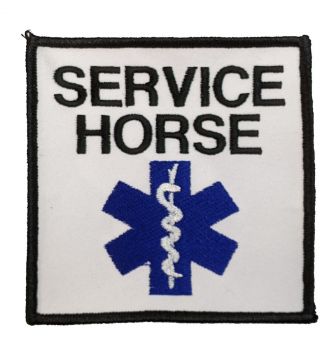 SERVICE HORSE PATCH - WHITE