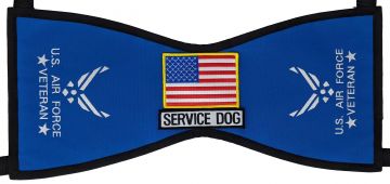US AIR FORCE VETERAN FLAG/SERVICE DOG VEST