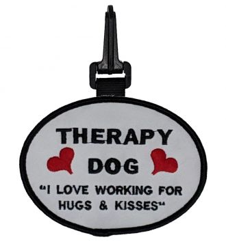 CLIP ON - THERAPY DOG(HUGS & KISSES)