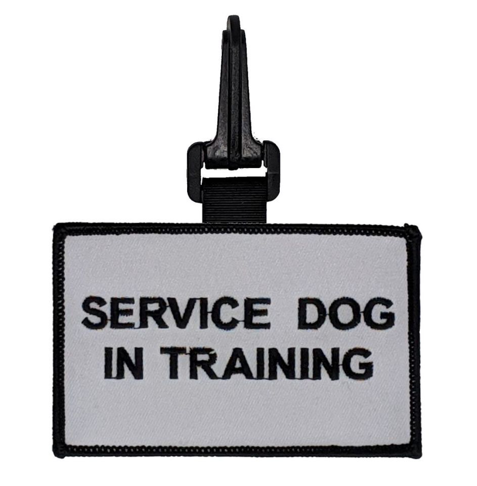 Dog in training patch sale